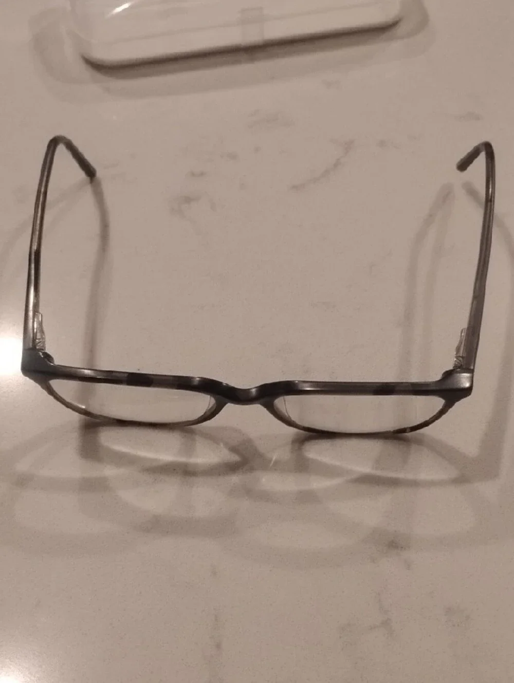 DKNY Women's Rectangular Metal Frame Glasses — Black Tortoise